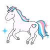 Trans Pride Einhorn