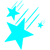 3 Turquoise Stars