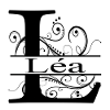 Monogram with the name Léa