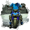 Naked Bike light blue