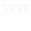Squelettes dansants Halloween
