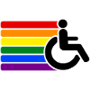 Rollstuhl Regenbogen Behindert