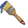 Brush with paint
