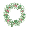 Weihnachtskranz mit roten Schleifen