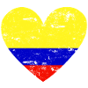 Drapeau Coeur Colombie Drapeau