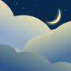 Night sky with moon