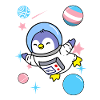 Transgender penguin in space