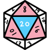 Cube transgenre D20 Trans Pride