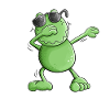 Cool rana con occhiali da sole Make the Dab Dance
