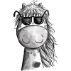 Cool horse with sunglasses