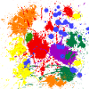 rainbow colour splash
