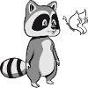 Raccoon laugh smile