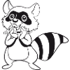 Raccoon laugh smile