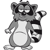 Raccoon grin smiles
