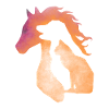Silhouette chien, chat et cheval