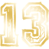 13 Number Gold