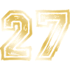 27 Number Gold