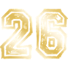 26 Number Gold