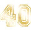 40 Zahl Gold