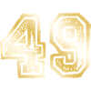 49 Number Gold