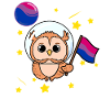 Hibou Dans l’espace Bisexual Pride