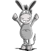Happy Donkey I Animal Motif