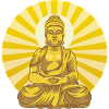 Beautiful cool Buddha. Yoga, Meditation.