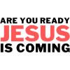 Jesus Lettering Red Retro