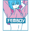 Femboy Anime Pojke Gay Estetisk Pastell Bitande Rose