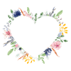 Heart flowers customizable