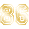 86 Number Gold