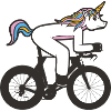 Triathlonfahrrad mit Einhorn