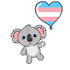 Koala Heart Balloon Trans Pride
