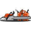 Chainsaw and canister