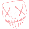 Neon mask red