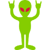 Alien with Metalhand
