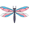 Trans Pride Dragonfly