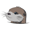 cute otter chest pocket