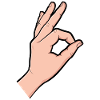 OK Hand Meme Gioco guardato in guardato in
