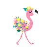 Floral Flamingo