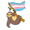 Trans Pride Sloth