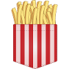 Pocket with strips in it