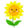 Cheerful yellow sunflower