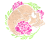 Skull with flowers