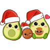 Kawaii Christmas Avocado