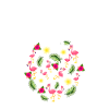 Floral Flamingo Pineapple Tropical