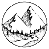 Bergmuster - Berglogo - Bergsymbol