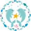 two dolphins