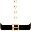 Golden Belt Minimal Line Art