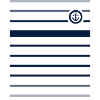 Marinière - Blaues Ankermedaillon